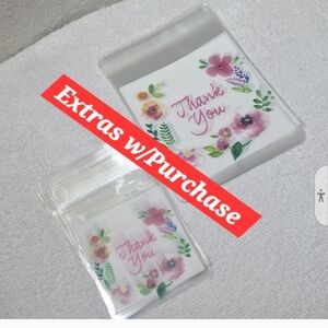 NWT - 40ct. Resealable Thank You Bags. 20-3x4 /20-2x2 Hawaiian Print